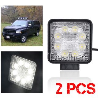 2X27W Square LED 4x4 4WD Off Road Offroad Fog Light Lamp for SUV UTV ATV