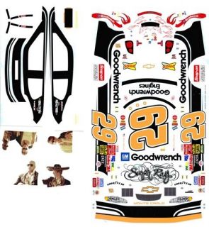 29 Kevin Harvick Sugar Ray Tribute Chevy 1 64th HO Scale Slot Car Decals