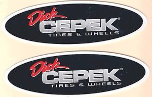 2 x Dick Cepek Tires Wheels Racing Decal Sticker New 7 inch Long Size
