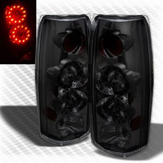 Smoked 88 98 Yukon Suburban Tahoe Sierra LED Tail Lights Brake Smoke Lamp Set