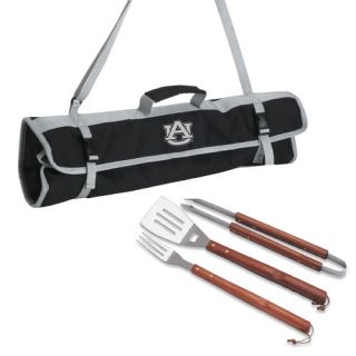 Picnic Time NCAA 3 Piece BBQ Tool Set with Tote