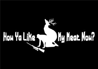 Funny Hunting Decal with Hunter and Buck Deer Car Truck Sticker Graphic