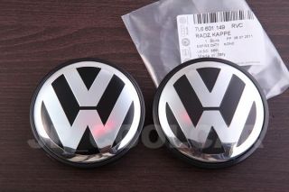 X4 Genuine Volkswagen VW Wheel Hub Center Caps 7L6 601 149 Crafter Touareg Italy