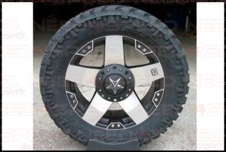 17" XD Rockstar XD775 Machine Wheels Rims Fits Jeep Grand Cherokee Commander