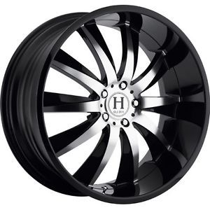 20 inch Helo HE851 Black Wheels Rims 5x4 5 5x114 3 35