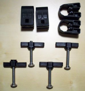 New Genuine Subaru Set of 4 Round Roof Rack Crossbar Clamps T Bolts Anchor