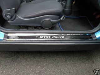 BMW Mini Cooper Door Sill Plates Polished Steel MC02