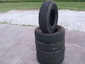 Power King Trailer Tires St 225 75 R 15 ST225 Towmax Tow Max Set of 5 Near New
