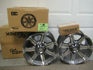 Set of 4 Dick Cepek DC Gun Metal 7 Gray Wheels 90000001393 New in Boxes