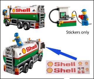 Lego City Tank Truck 3180 60016 Custom Shell Stickers 7939 554 671