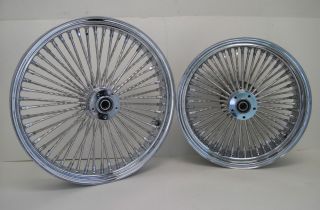 Chrome Mammoth 52 Fat Spoke Wheels 21x3 5 18x5 5 for 2006 Softail Diamond