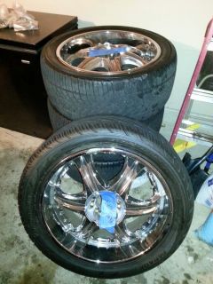 22 inch Chrome Wheel and Tire Set
