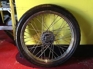 21" Harley Wheel Narrow Glide 3 4" Axle Area w Continental 21" Tire Chrome