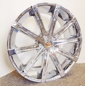 4 Cadillac Chrome 20 inch Wheels Complete Pkg