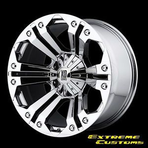 22 x11 XD Series XD778 Monster Chrome 5 6 7 8 Lug Wheels Rims Free Lugs