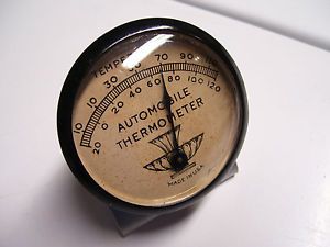 Vintage Old 50s Automobile Thermometer Dash Gauge Car Auto Rat Rod Accessory