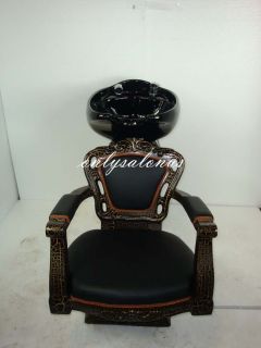 The Perfect Package 1 x Backwash Unit 2 x Styling Barber Chair Antique Stlye