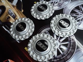 BBs RZ Silver Wheel Center Caps Set of 4 0923137