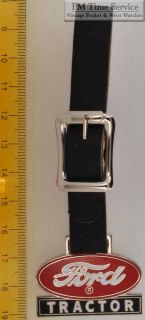 Silver Toned Fancy Ford Tractor Shield Watch Strap Keychain Options