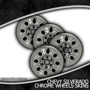 Chevy Silverado 17" Chrome Wheel Skins 2004 2013