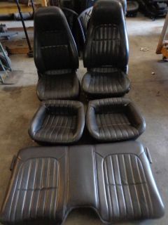 82 02 Camaro Firebird Ebony Leather Seats Complete Set 97 98 Front Rear Set