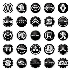 Chrome Wheel Caps x4 60 69mm Stickers Star Wars BBs VW Skoda Most Brands