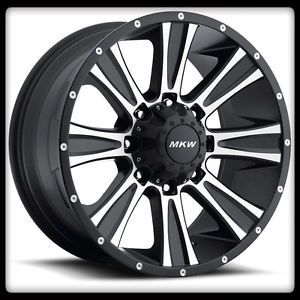 20" MKW Offroad M87 Machined Rims Nitto LT305 55 20 Trail Grappler Wheel Tires