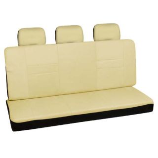 20pc Set Solid All Tan Beige Car Seat Covers Wheel Belt Pad Head Rest Floor Mats