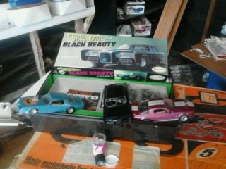 Vintage 1 32 Scale Slot Cars with One Set of New Tires with News Green Hornet B