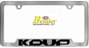 Kia Forte Koup License Plate Frame 2010 2011 2012 New Stainless Steel 2 Dr