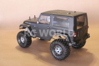 1 10 Rock Crawler RC Truck Jeep Wrangler Rubicon Black 2 4GHz RTR 90 Metal