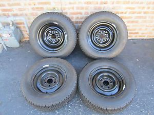 2 15x6 and 2 15x8 Chevy COPO Steel Wheels with BF Goodrich Tires New RARE