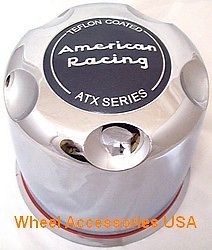 American Racing ATX 8 Lug Chromed Plastic Push thru Wheel Cap Part 1515000022