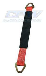 21" Red Tow Axle Strap Sleeve Trailer Tie Down D Ring