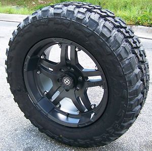20" ATX Artillery Wheels Rims 35" Federal Couragia Tires Chevy Tahoe Titan GMC