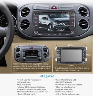7 inch Car Stereo DVD Player GPS BT iPod F VW Golf Jetta EOS Caddy Polo Touran