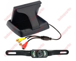 Wireless 4 3" Foldable Car Rear View LCD Monitor IR Night Vison Backup Camera