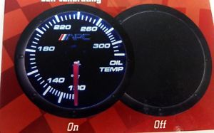 2" 52mm Smoke LED Pointer Car Oil Temperature Monitor Racing Gauge Meter