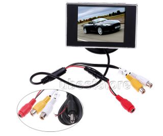 3 5" TFT LCD Stand Color Screen Car Rearview Monitor Camera VCD DVD PAL NTSC