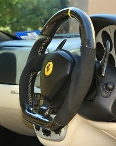 Ferrari F360 Modena Carbon Flat Bottom Steering Wheel Color Ring Stitching