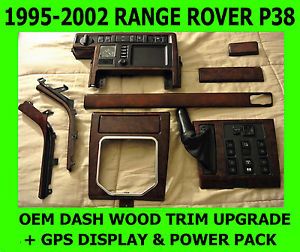 2002 Range Rover P38 Walnut Wood Trim Set GPS Screen Window Switch Pack