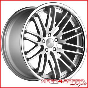 20" Infiniti G35 Coupe Stance Evolution Concave Staggered Silver Wheels Rims