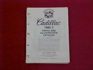 1985 Original Cadillac DeVille Fleetwood Brougham "C" Parts Book Catalog 85