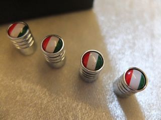 V 075 Italy Flag Tire Wheel Air Valve Caps Stem Cover for Ferrari Alfa Romeo