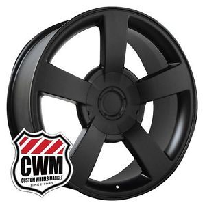 20x8 5" Chevy Silverado 1500 SS Style Matte Black Wheels Rims Fit Tahoe 2012