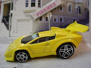 2013 Hot Wheels Lamborghini Countach★yellow w PR5★★NEW Loose★multi Design EX