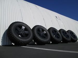 New Black 17" Jeep Rubicon Factory Wheels Mud Terrain Sahara Wrangler Rims