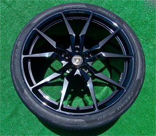 Lamborghini Aventador LP720 4 50 Anniversario Dione Forged Black Wheels Tires