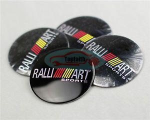 4X 55mm Wheel Center Hub Cap Emblem Badge Decal Sticker for Mitsubishi Ralliart