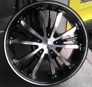 18" inch 5x110 5x115 Black and Machined Wheels Rims 5 Lug Chevy Pontiac Buick
